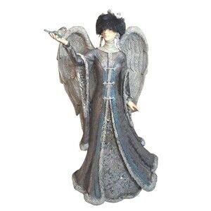 December Diamonds Angel w/ Bird 18" Statue Figurine Christmas Decor 29-29231